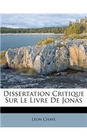 Dissertation Critique Sur Le Livre de Jonas