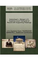 Katzenbach V. Morgan U.S. Supreme Court Transcript of Record with Supporting Pleadings