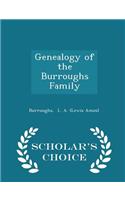 Genealogy of the Burroughs Family - Scholar's Choice Edition