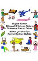 English-Turkish Bilingual Children's Picture Dictionary Book of Colors