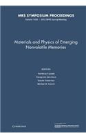 Materials and Physics of Emerging Nonvolatile Memories: Volume 1430