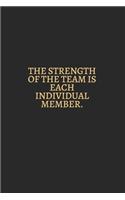 The Strength Of The Team Is Each Individual Member Gold