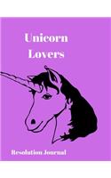 Unicorn Lovers Resolution Journal