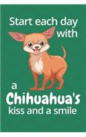 Start each day with a Chihuahua's kiss and a smile: For Chihuahua Dog Fans