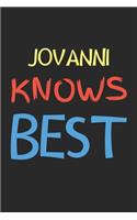 Jovanni Knows Best: Lined Journal, 120 Pages, 6 x 9, Jovanni Personalized Name Notebook Gift Idea, Black Matte Finish (Jovanni Knows Best Journal)
