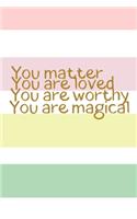 You are Beautiful: Cute Fabulous Lovely Notebook/ Diary/ Journal to write in, Lovely Lined Blank designed interior 6 x 9 inches 80 Pages, Gift