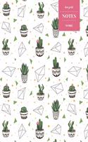 Dot Grid Notes 110 Pages: Cactus Floral Notebook for Professionals and Students, Teachers and Writers - Succulent Pattern -