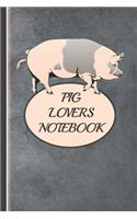 Pig Lovers Notebook: Pig Gifts For Woman Lined Paperback Pink, Grey & Black Notebook