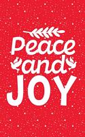 Peace and Joy: Christmas Gift Shopping List Planner Book, Holiday Gift Tracker and Organizer, Calendar, Store Receipts, Notes and Ideas, Red