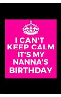 I Can't Keep Calm It's My Daughter's Birthday: Beautiful gift for Her Relative from Mom Mum - Blank Journal Note Book - Notebook - Unique Keepsake Present Alternative To Birthday Mothers Day Chri