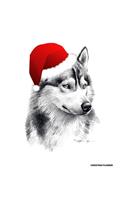 Christmas Notebook: Husky Dog Fan Christmas Journal Notebook Shopping Organizer Holiday Food Meal Party Planner Budget Expense Tracker. Tropical Palm Tree Soft Cover 7.