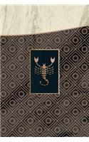 Monogram Scorpio Notebook: Blank Journal Diary Memoir Log Logue(78 Luxury One 150 Lined)