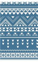 Aztec Design Notebook: Smoke Blue: Notebook 6 X 9: Notebook 250 Pages: Smoke Blue: Notebook 6 X 9: Notebook 250 Pages