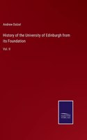 History of the University of Edinburgh from its Foundation