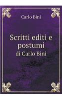 Scritti editi e postumi di Carlo Bini