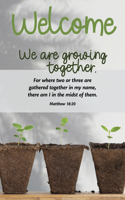Guest Welcome Folder: We Are Growing (Package of 12): Matthew 18:20 (Kjv)