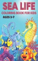 Sea Life Coloring Book for Kids Ages 3-7