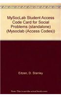 MyLab Sociology  -- Standalone Access Card -- for Social Problems