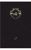 Monogram Sagittarius Notebook: Blank Journal Diary Memoir Log Logue(77 Monogram Black 150 Lined)