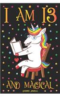 Unicorn Journal I am 13 and Magical