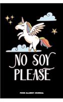 No Soy Please Food Allergy Journal