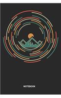 Notebook: Retro Hiking Notebook (6x9 inches) with Blank Pages ideal as a Travelling Hikers Journal. Perfect as a Trekking Travel Book or Sketchbook for all Vi