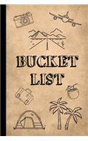Bucket List: Bucket List Journal: Goals & Dreams, Monthly & Weekly, 6x9 Inch, 74 Custom Pages to Write in