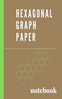 Hexagonal Graph Paper Notebook: 0.2 hexagon grid perfect for organic chemistry, tiling & mosaics, RPG and Strategy gaming, crochet & bead work design(8 Brown Edition)