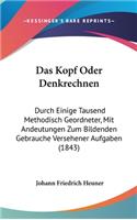 Das Kopf Oder Denkrechnen