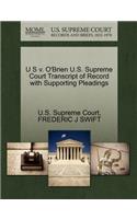 U S V. O'Brien U.S. Supreme Court Transcript of Record with Supporting Pleadings