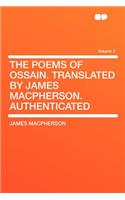 The Poems of Ossain. Translated by James MacPherson. Authenticated Volume 2: (English)