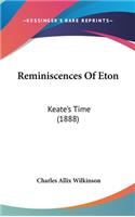 Reminiscences Of Eton