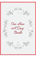 One Line A Day Books: 5 Years Of Memories, Blank Date No Month