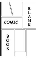 Blank comic book with templates