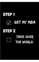 Step 1 Get My MBA Step 2 Take Over The World