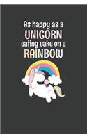 As Happy As A Unicorn Eating Cake On A Rainbow