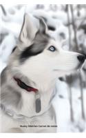 Husky Sibérien Carnet de notes: Journal A5 ligné original de 119 pages- Une belle idée de cadeau original et sympa pour les amoureux des animaux