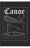 Vintage Canoe Blueprint - Canoeing River Kayak Rafting