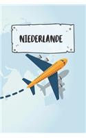 Niederlande: Liniertes Reisetagebuch Notizbuch oder Reise Notizheft liniert - Reisen Journal für Männer und Frauen mit Linien