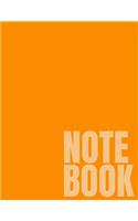 Notebook: Orange College Ruled 8.5 x 11 (100 Pages)