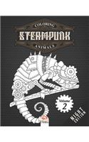 Coloring Steampunk Animals - Volume 2 - night edition