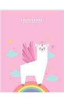 sketchbook: Sheepcorn on pink cover (8.5 x 11) inches 110 pages, Blank Unlined Paper for Sketching, Drawing, Whiting, Journaling & Doodling(4 Sheepcorn on Pink Sketchbook)