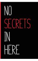 No Secrets In Here: Blank Lined Journal For Secret Thoughts And Feelings