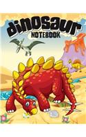 Dinosaur Notebook: Linedm.J. Notebook Journal, School Notes, Diary, 120 Lined Pages, 8.5 X 11, ( Cute Dinosaur Cover )