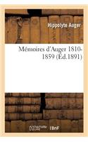 Mémoires d'Auger 1810-1859