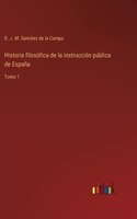 Historia filosófica de la instrucción pública de España