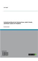 Institutionentheorie Bei Hartmut Esser, John R. Searle Und Rainer Lepsius Im Vergleich