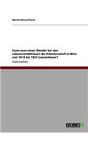 Kann man einen Wandel bei den Lebensverhältnissen der Arbeiterschaft in Wien von 1918 bis 1929 konstatieren?: (German)