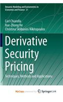 Derivative Security Pricing