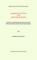 Arabische Dichtung Und Griechische Poetik